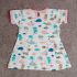 white printed frock for baby girls